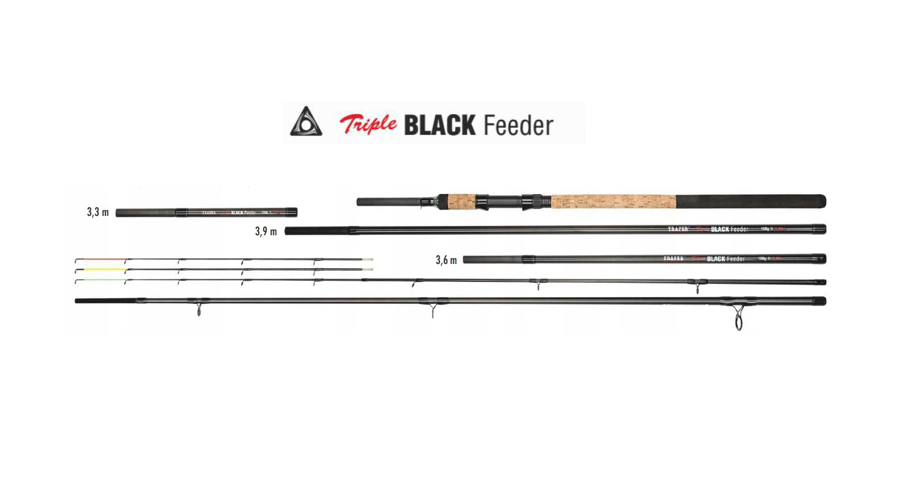 TRAPER TRIPLE BLACK FEEDER 3.3м-3.6м-3.9м/60-150